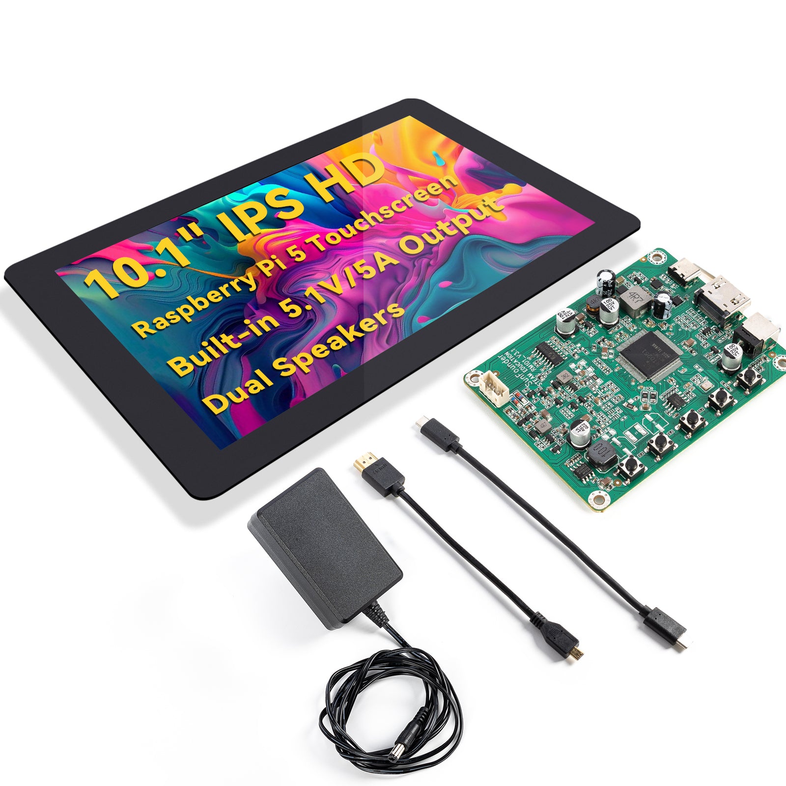 SunFounder Latest 10 Inch DIY Touch Screen All-in-One Solution for Raspberry Pi 5, IPS HD 1280x800 LCD, Built-in 5.1V/5A Output, HDMI, 10-Point, No Driver, Speakers, for RPi 5/4/3/Zero 2W in Dubai SunFounder Latest 10 Inch DIY Touch Screen All-in-One Solution for Raspberry Pi 5, IPS HD 1280x800 LCD, Built-in 5.1V/5A Output, HDMI, 10-Point, No Driver, Speakers, for RPi 5/4/3/Zero 2W in Dubai