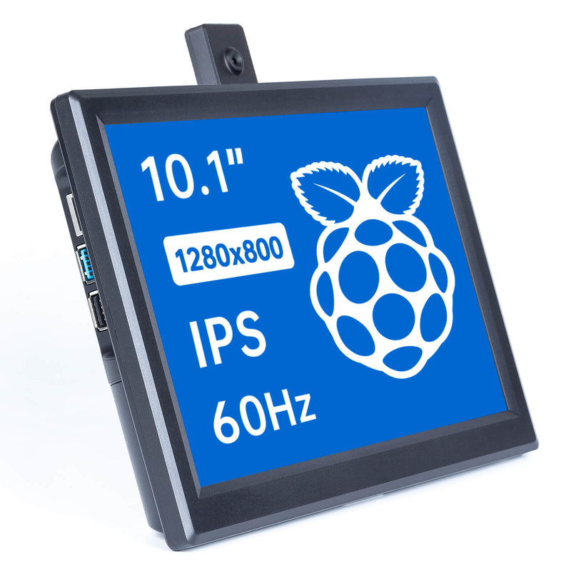 10.1'' Raspberry Pi 4B LCD IPS Display Portable Monitor with High Resolution 1280×800, All-in-One Scheme Design