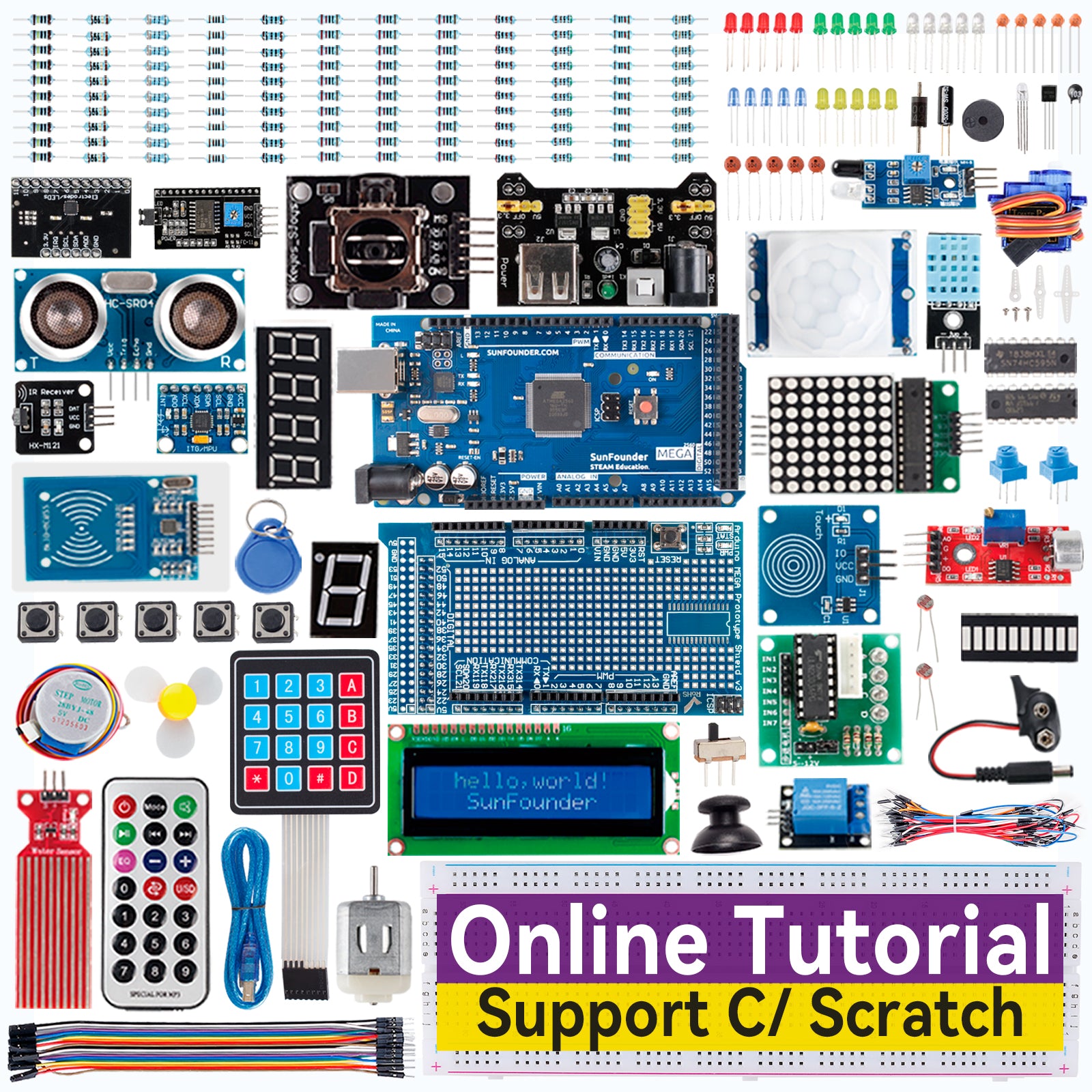 SunFounder Electronic Fun Kit for Arduino, Raspberry Pi with1602 LCD