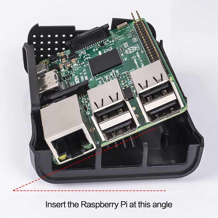 Premium Black ABS Case with External Fan for Raspberry Pi