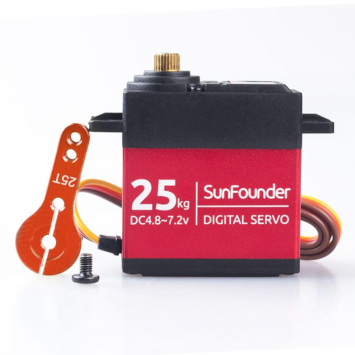 SunFounder 20kg Servo Motor Waterproof High Torque Servo, SF3218MG Metal Gear Digital Servo, Aluminium Case, Control Angle 270° for RC Robot Cars