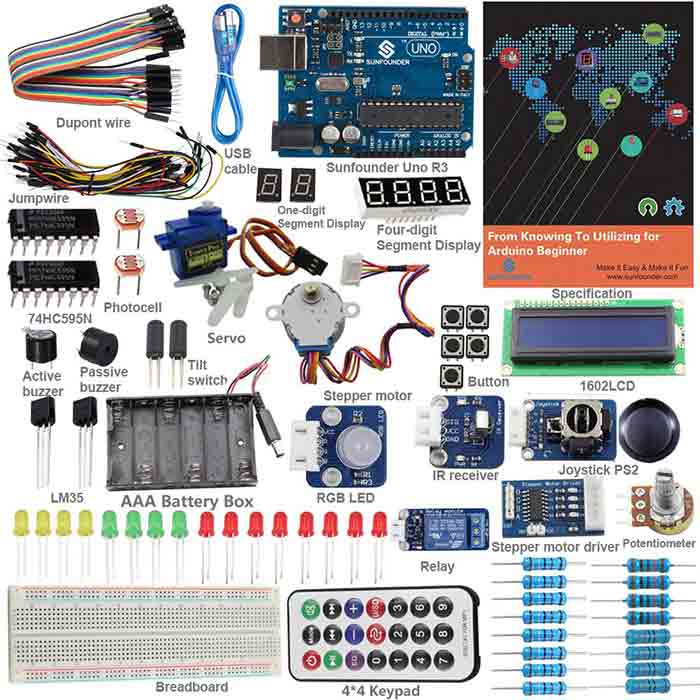 SunFounder Starter Kit V2.0 from Knowing to Utilizing for Arduino