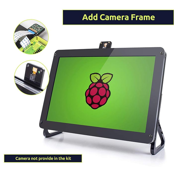10.1'' 1280×800 HDMI IPS LCD Monitor Display for Raspberry Pi 4B with Camera Holder
