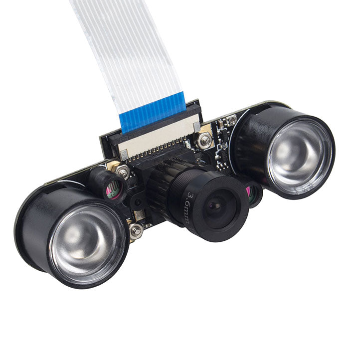 5MP Camera Board - Night Vision & Adjustable-Focus Lens for Raspberry Pi