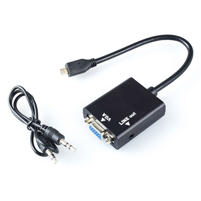 1080P HDMI Male To VGA Female Video Cable Adapter For PC Monitor - 9 Inch / 23cm