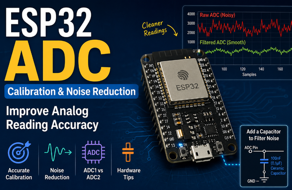 ESP32 ADC Calibration & Noise Reduction: Improve Analog Reading ...
