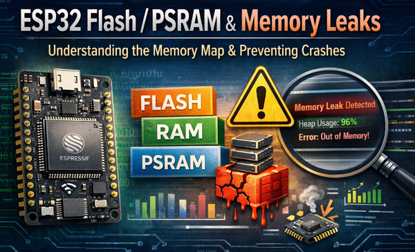 ESP32 Flash/PSRAM & Memory Leaks: Understanding the Memory Map and Pre