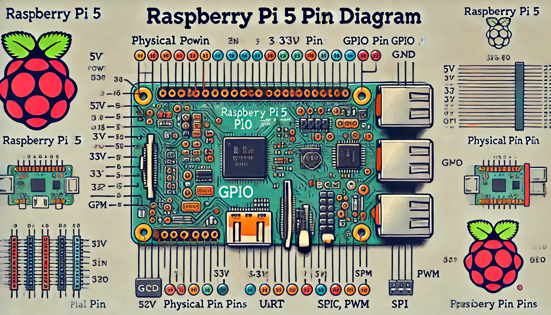 Comprehensive Guide to the Pin Diagram of Raspberry Pi 5: Understanding ...