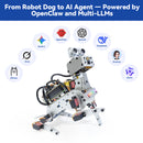 SunFounder PiDog AI Robot Dog Kit for Raspberry Pi 5/4/3B+/Zero 2W, Openclaw LLMs ChatGPT/Gemini/Grok, Voice&Video Recognition, Python, App, Battery, Gyroscope, Camera (RPI NOT Included) - SunFounder
