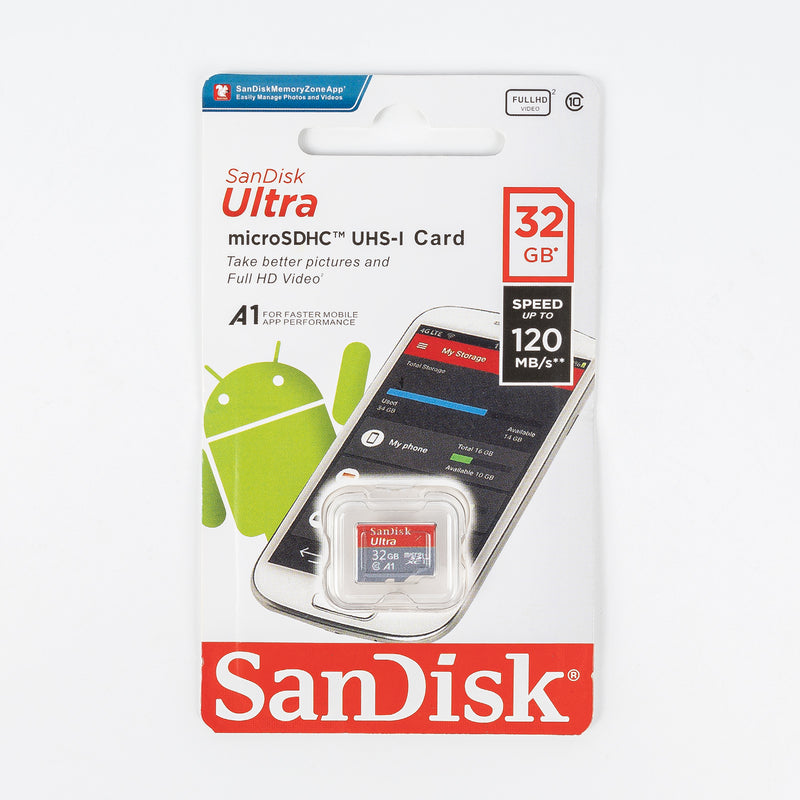 SanDisk 32GB Ultra MicroSDHC UHS-I Memory Card