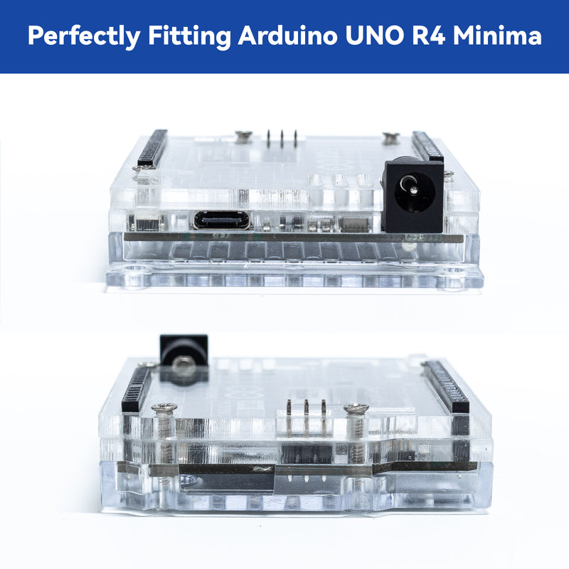 SunFounder Transparent Acrylic Case Compatible with Arduino UNO R4 Minima