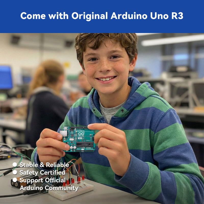 SunFounder Inventor Lab Starter Kit with Original Arduino Uno R3 REV3 Board Multimeter 34 Projects RAB Breadboard Holder Battery HCSR-04, RoHS Compliant, for Beginners & Engineers