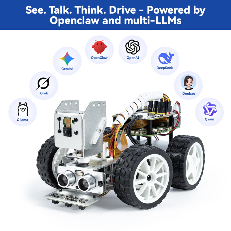 SunFounder Picar-X AI Robot Smart Car Kit for Raspberry Pi 5/4/3B