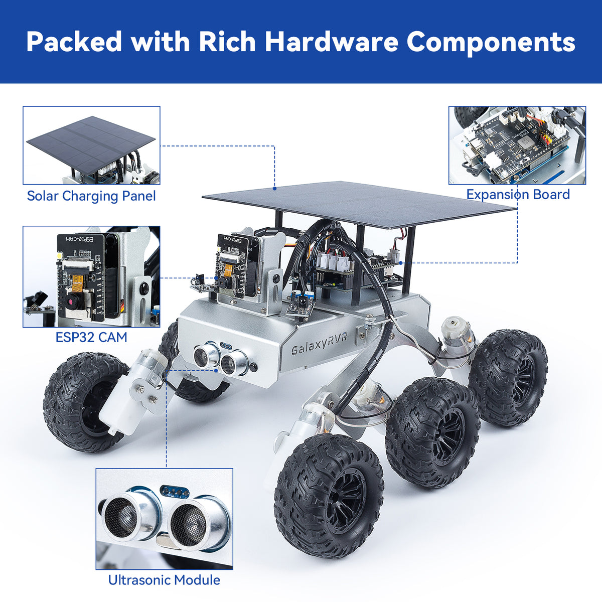 ホビーラジコン SunFounder GalaxyRVR SunFounder GalaxyRVR Mars Rover STEM Kit for Arduino, Compatible