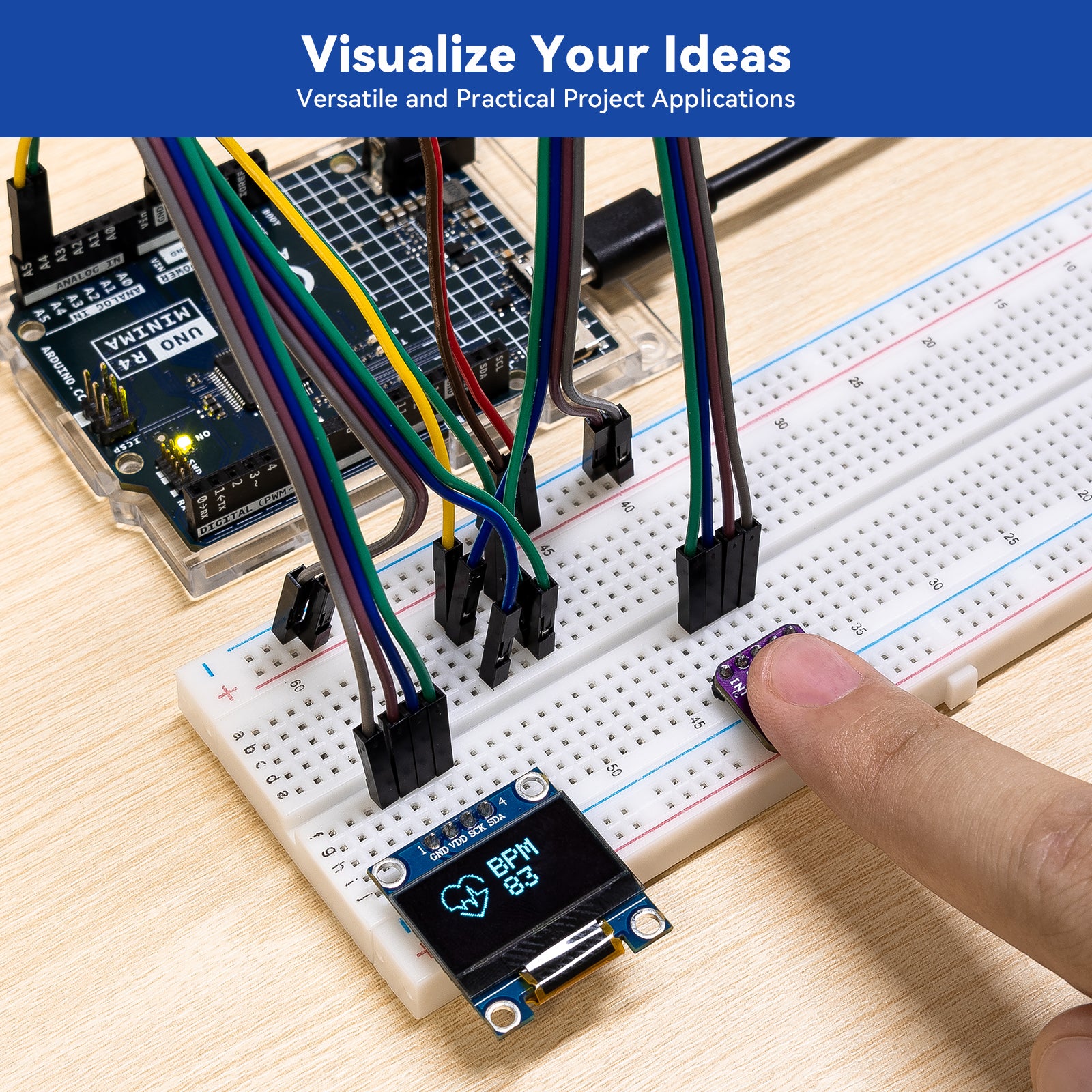 SunFounder Ultimate Sensor Kit with Original Arduino Uno R4 Minima