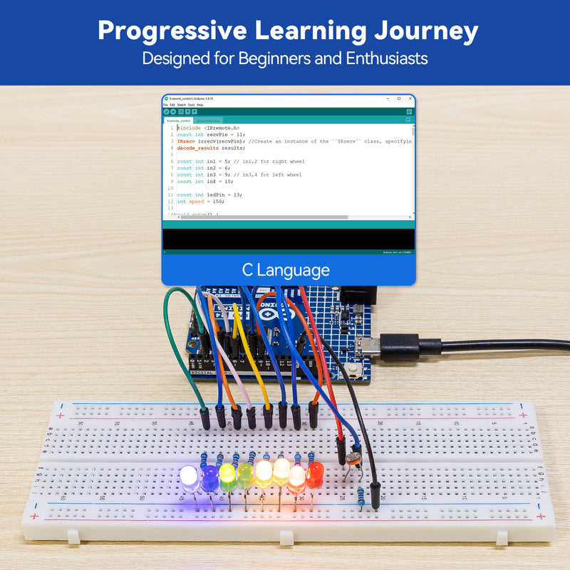 Kit de démarrage SunFounder 3-en-1 pour Arduino Uno (niveau