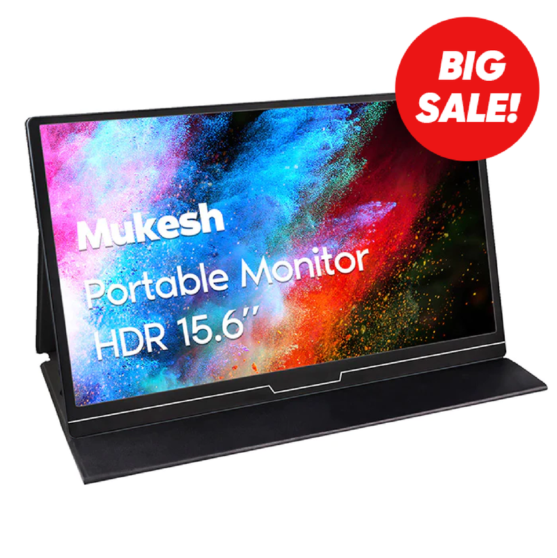 Clearance Sales! 15.6-inch Portable Monitor 1920×1080 Full HD External Display for Raspberry Pi 5/4B/3B+/3B/Zero 2W/LattePanda/Beagle Bone/Libre Computer Board/PS3/PS4 - SunFounder