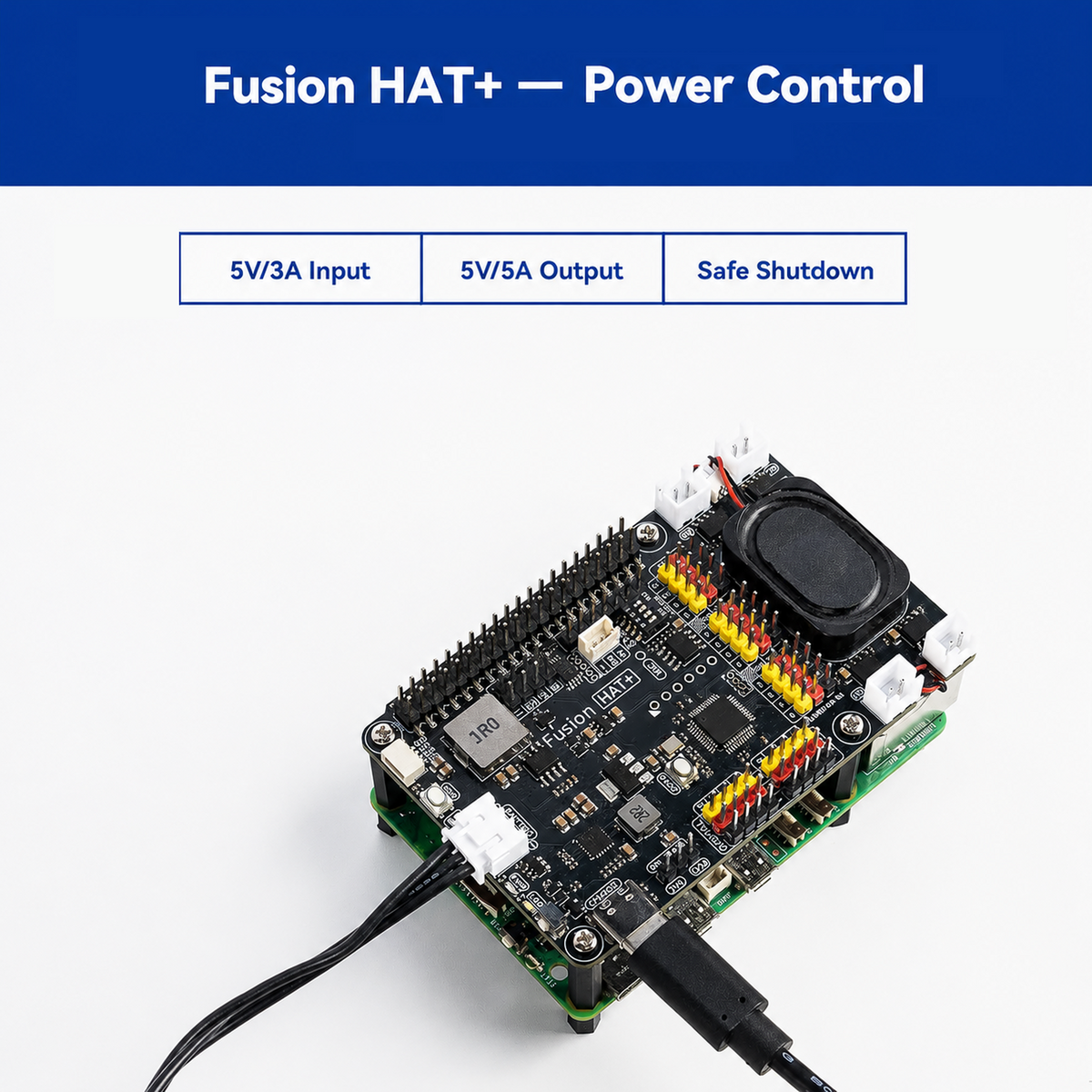SunFounder Fusion HAT+ Expansion Board for Raspberry Pi 5/4/3B+/