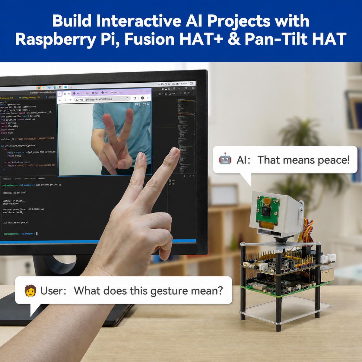 SunFounder AI Fusion Lab Kit for Raspberry Pi 5/4/3B+/Zero 2w