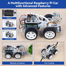 SunFounder Picar-X AI Video Robot Car Kit for Raspberry Pi 5/4/3B+/Zero 2w, LLMs ChatGPT-4o/Gemini/Grok, Voice&Video Recognition, Python, Scratch, Camera (RPI NOT Included)
