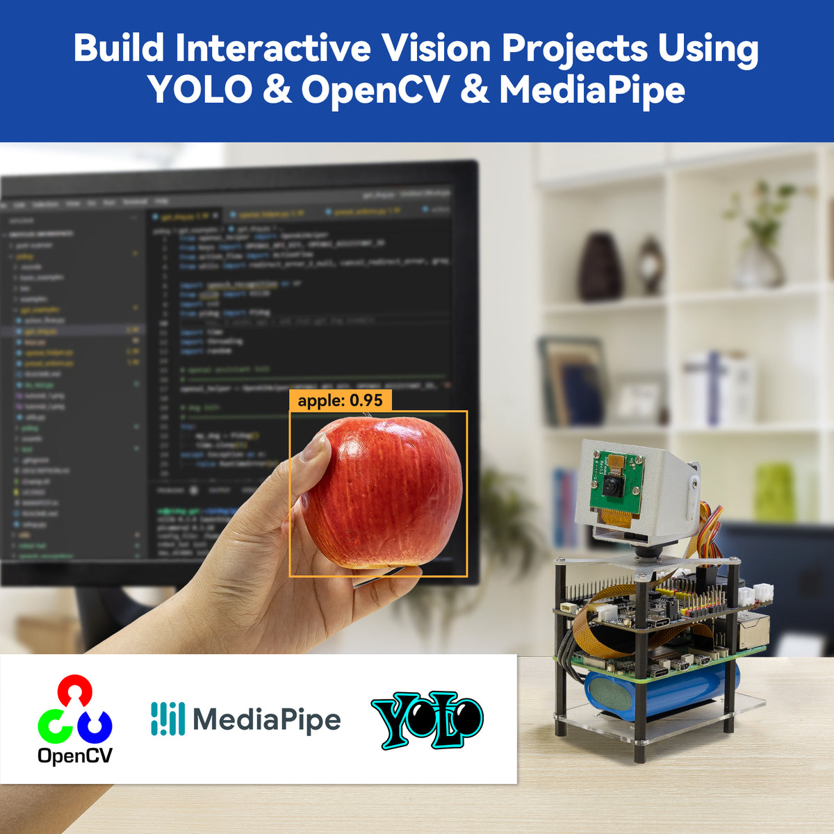 SunFounder AI Fusion Lab Kit for Raspberry Pi 5/4/3B+/Zero 2w