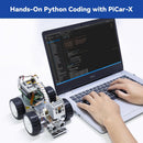 SunFounder Picar-X AI Video Robot Car Kit for Raspberry Pi 5/4/3B+/Zero 2w, LLMs ChatGPT-4o/Gemini/Grok, Voice&Video Recognition, Python, Scratch, Camera (RPI NOT Included)