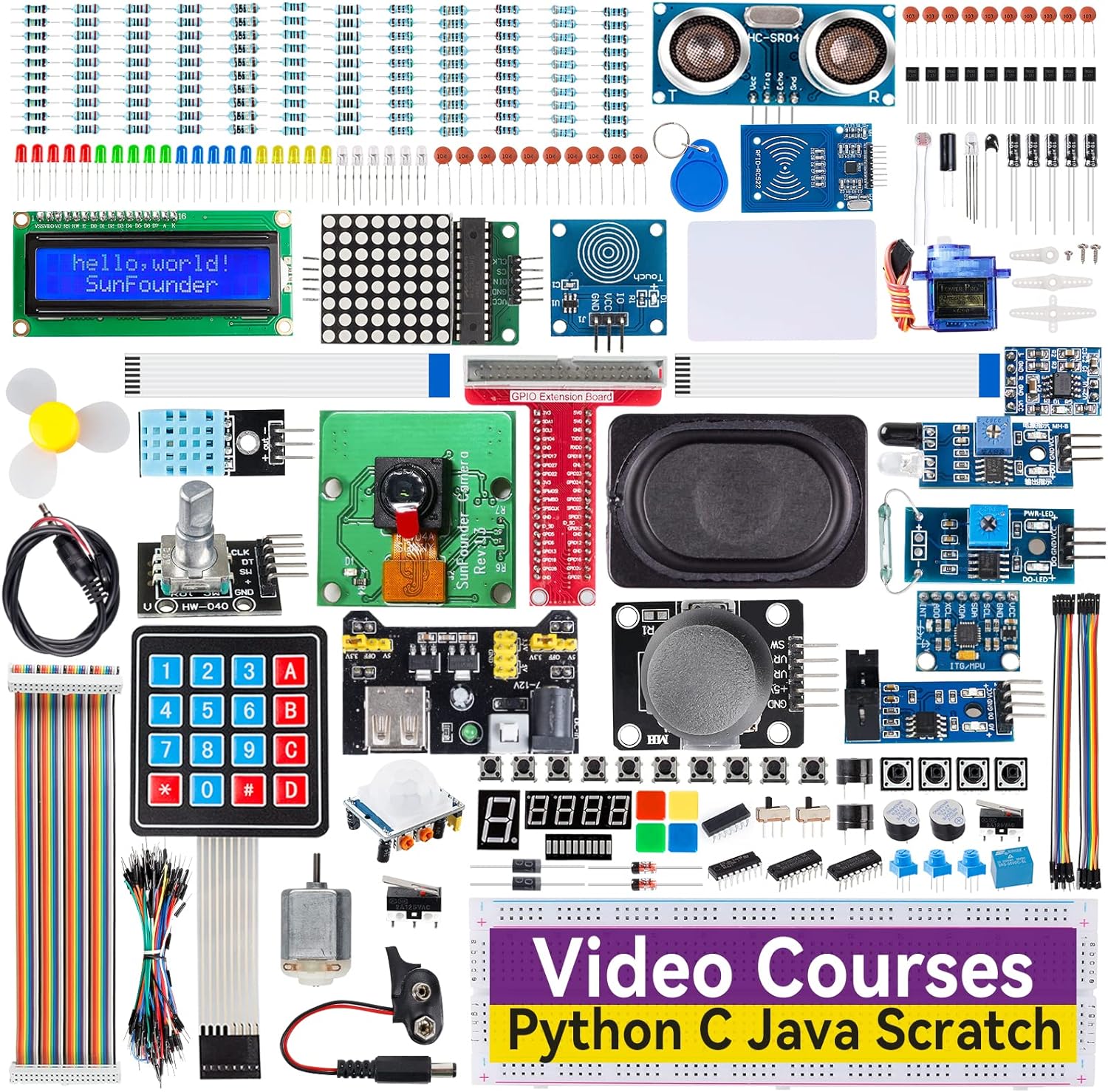 Sunfounder raspberry pi ultimate starter kit raphael kit for