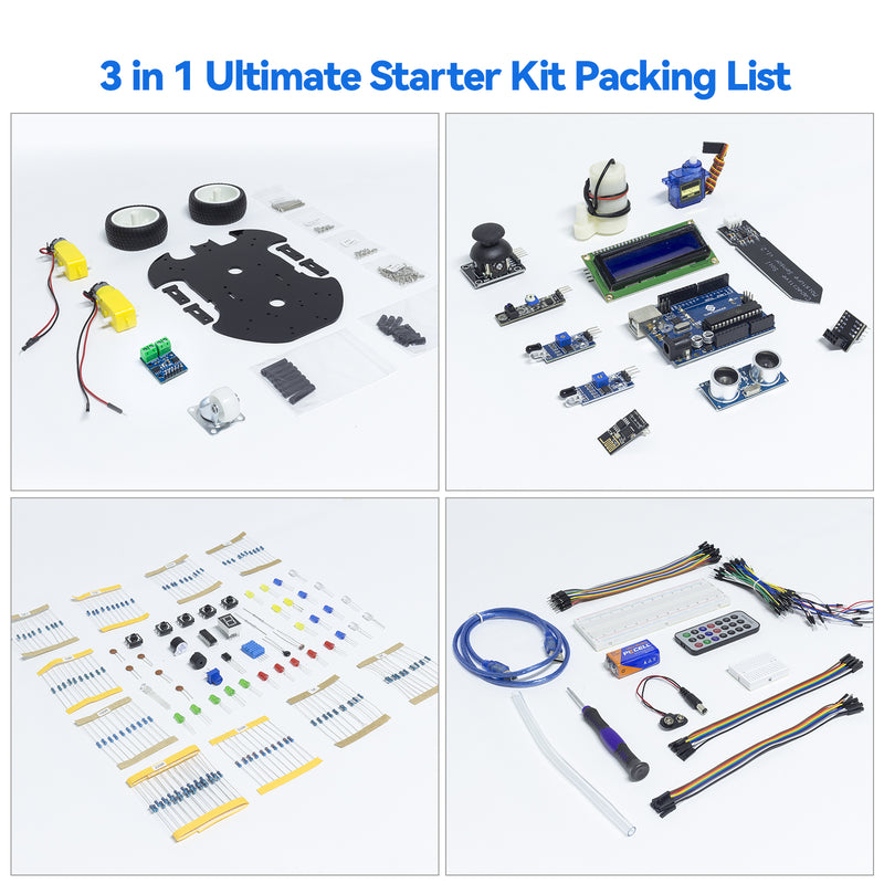 SunFounder 3 in 1 Starter Kit for Arduino Uno