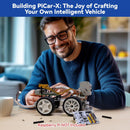 SunFounder Picar-X AI Video Robot Car Kit for Raspberry Pi 5/4/3B+/Zero 2w, LLMs ChatGPT-4o/Gemini/Grok, Voice&Video Recognition, Python, Scratch, Camera (RPI NOT Included)