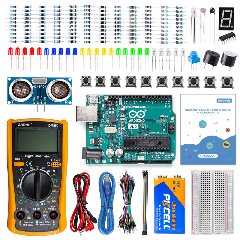 SunFounder Beginner's Lab Starter Kit with Original Arduino Uno R3 REV3 Board - SunFounder