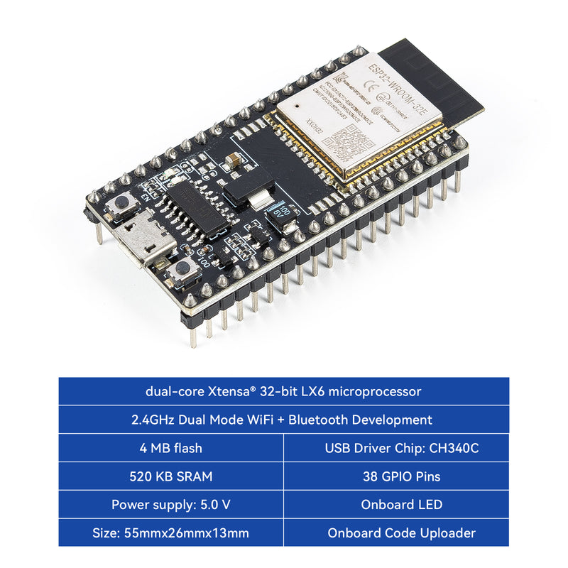 SunFounder ESP32 Ultimate Starter Kit with Battery & ESP32-WROOM-32E ...