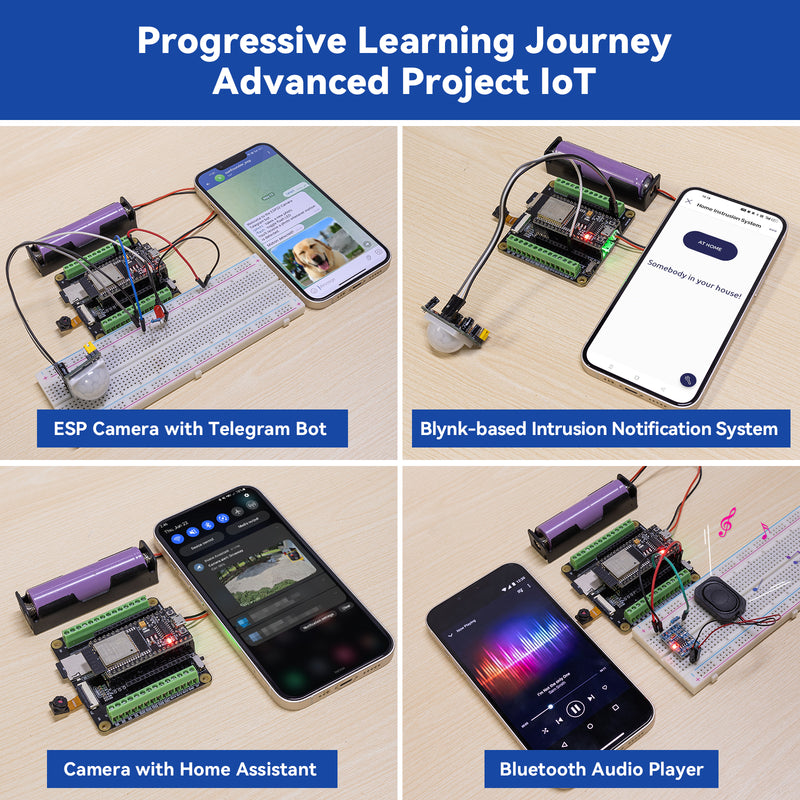 SunFounder ESP32 Ultimate Starter Kit with Battery & ESP32-WROOM-32E Board