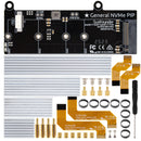 SunFounder PCIe to M.2 HAT M-Key NVMe SSD PIP PCIe 2/3 Board for Raspberry Pi 5 2/4/8/16 GB Support M.2 2230/2242/2260/2280 SSD, Heatsink Included, Compatible with 3.5/5/7/10 inch Touch Screen