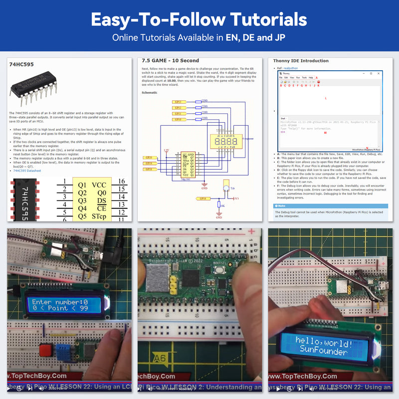 Freenove Ultimate Starter Kit for Raspberry Pi Pico W (Included), Dual-core Arm Cortex-M0 Microcontroller, 767-Page Detailed Tutorial, 224 Items, 119 Projects, Python C Java Code Freenove Ultimate Starter Kit for Raspberry Pi Pico W (Included), Dual-core Arm Cortex-M0 Microcontroller, 767-Page Detailed Tutorial, 224 Items, 119 Projects, Python C Java Code