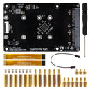 SunFounder Dual NVMe Raft for Raspberry Pi 5 PCIe Gen 2.0 to M.2 HAT Key-M SSD Hailo-8L AI Accelerator PIP M.2 2230/2242/2260/2280, NAS RAID 0/1, Manual (Not Compatible with the Pironman Series)