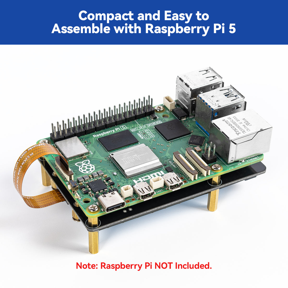 soomloom HAPI２ SunFounder Dual NVMe Raft for Raspberry Pi 5 PCIe Gen 2.0 to M.2