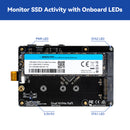 SunFounder Dual NVMe Raft for Raspberry Pi 5 PCIe Gen 2.0 to M.2 HAT Key-M SSD Hailo-8L AI Accelerator PIP M.2 2230/2242/2260/2280, NAS RAID 0/1, Manual (Not Compatible with the Pironman Series)