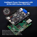 SunFounder PiPower 5 5V/5A UPS HAT Power Supply for Raspberry Pi 5/4B/3B+/Zero 2 W/Arduino/Pironman 5/Max/Mini, Rechargeable Battery, Safe Shutdown, Smart Dashboard - SunFounder