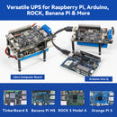 SunFounder PiPower 5 5V/5A UPS HAT Power Supply for Raspberry Pi 5/4B/3B+/Zero 2 W/Arduino/Pironman 5/Max/Mini, Rechargeable Battery, Safe Shutdown, Smart Dashboard - SunFounder