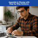 Pironman 5-Mini NVMe M.2 SSD PCIe Mini PC Case for Raspberry Pi 5 2/4/8/16GB Hailo-8L AI Accelerator with PWM Active Cooler+RGB Fan, Safe Shutdown, RGB Effect, Stylish Design（RPI5 Not Included）