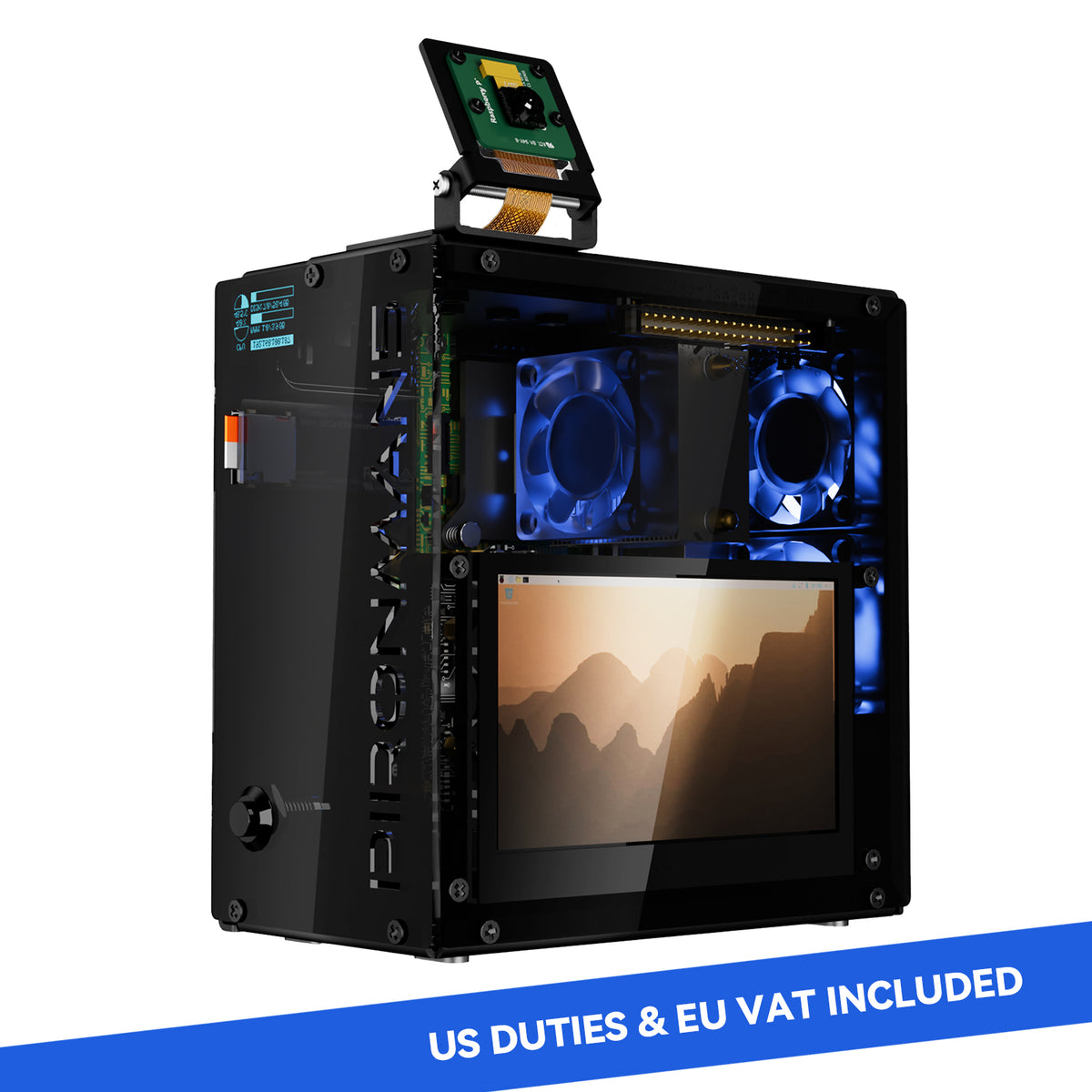 Pironman 5 Pro Max Mini PC Case with 4.3