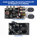 Pironman 5 Pro Max Mini PC Case with 4.3” Touch Screen for Raspberry Pi 5, Dual NVMe RAID 0/1 NAS, Camera, Microphone, Audio, Hailo8, AI LLMs ChatGPT/Gemini, PWM Fans, OLED(RPI5 Not Included) - SunFounder