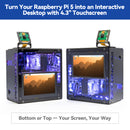Pironman 5 Pro Max Mini PC Case with 4.3” Touch Screen for Raspberry Pi 5, Dual NVMe RAID 0/1 NAS, Camera, Microphone, Audio, Hailo8, AI LLMs ChatGPT/Gemini, PWM Fans, OLED(RPI5 Not Included) - SunFounder