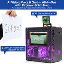 Pironman 5 Pro Max Mini PC Case with 4.3” Touch Screen for Raspberry Pi 5, Dual NVMe RAID 0/1 NAS, Camera, Microphone, Audio, Hailo8, AI LLMs ChatGPT/Gemini, PWM Fans, OLED(RPI5 Not Included) - SunFounder