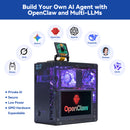 Pironman 5 Pro Max Mini PC Case with 4.3" Touch Screen for Raspberry Pi 5, OpenClaw AI Agent, Dual NVMe RAID 0/1 NAS, Camera, Mic, Audio, M.2 Hailo8, LLMs ChatGPT/Gemini (RPI5 Not Included) - SunFounder
