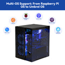 Pironman 5 Ultra Raspberry Pi 5 Case with UPS, Dual NVMe M.2 SSD PCIe, Mini PC NAS/Server, for Local LLM AI HAT+2 & Hailo-8/8L/10H, Triple PWM Fans, OLED, Speakers, Standard HDMI (RPI5 Not Included) - SunFounder