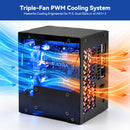Pironman 5 Ultra Raspberry Pi 5 Case with UPS, Dual NVMe M.2 SSD PCIe, Mini PC NAS/Server, for Local LLM AI HAT+2 & Hailo-8/8L/10H, Triple PWM Fans, OLED, Speakers, Standard HDMI (RPI5 Not Included) - SunFounder