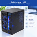 Pironman 5 Ultra Raspberry Pi 5 Case with UPS, Dual NVMe M.2 SSD PCIe, Mini PC NAS/Server, for Local LLM AI HAT+2 & Hailo-8/8L/10H, Triple PWM Fans, OLED, Speakers, Standard HDMI (RPI5 Not Included) - SunFounder