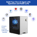 Pironman 5-Mini NVMe M.2 SSD PCIe 2.0/3.0 Mini PC Case for Raspberry Pi 5, Hailo-8L, AI Agent OpenClaw, PWM Active Cooler+RGB Fan, Safe Shutdown, RGB Effect (RPI5 Not Included) - SunFounder