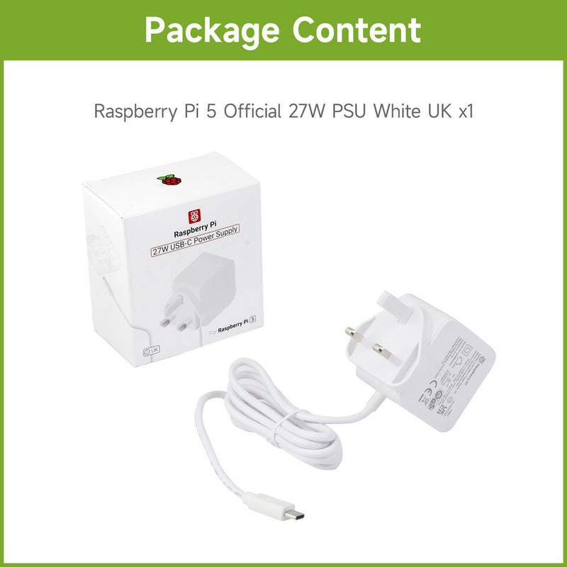 Raspberry Pi 5 Official 27W USB Type-C Power Supply - SunFounder